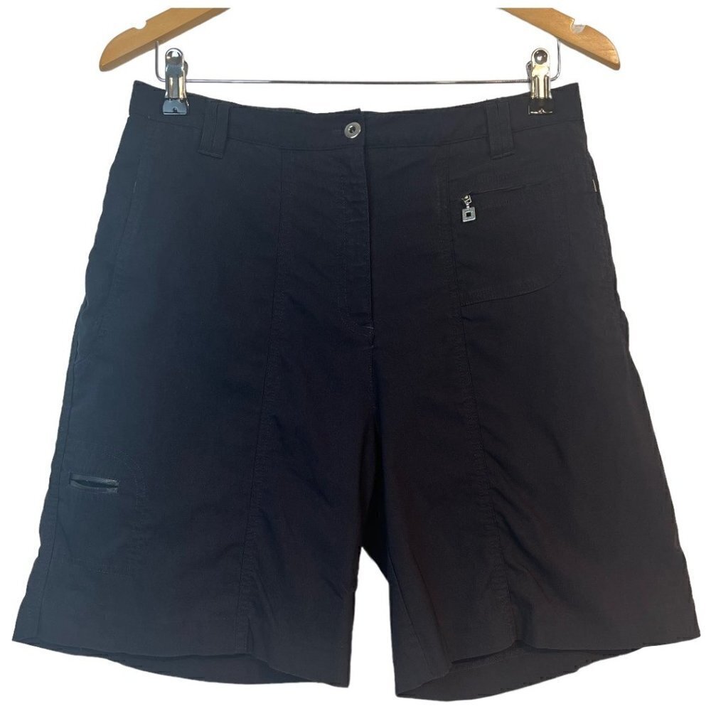 Jamie Sadock Womens Black Golf Shorts Size 8 Art to Wear Outdoor Athletic Sporty